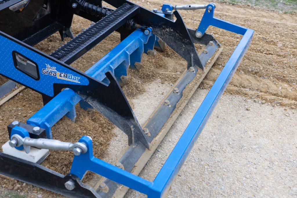 kage greater bar land plane with ripper teeth skid steer attachment