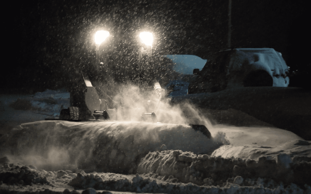 How far can a snow plow angle?