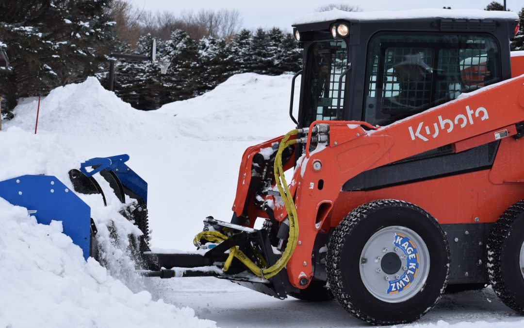 Skid steer snow tires for increased traction