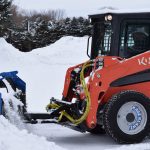 Skid steer snow tires for increased traction