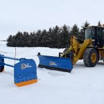 SnowStorm pusher with removable snow box