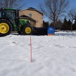 Plastic Snow Stake in Snow