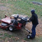 Wheel Kaddy Lawn Mower Sulky Attachment