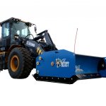SnowStorm BLAST STEEL snow pusher on XCMG Loader