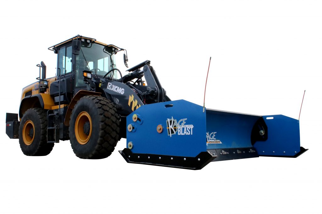 KAGE SnowStorm BLAST Steel Wheel Loader Snow Pusher