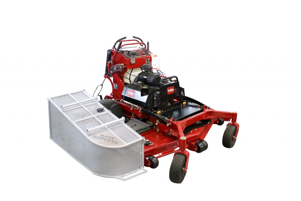 KAGE Katcher side discharge leaf collector on toro grandstand mower