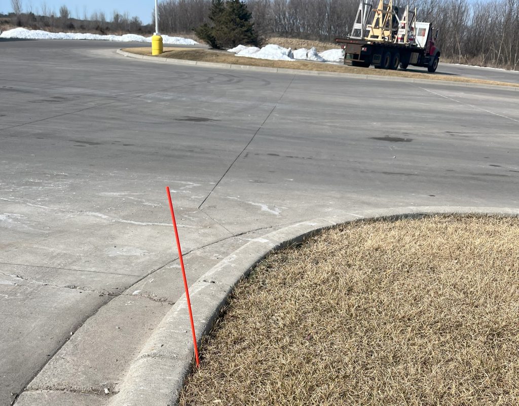 Driveway Marker Installation by a Curb