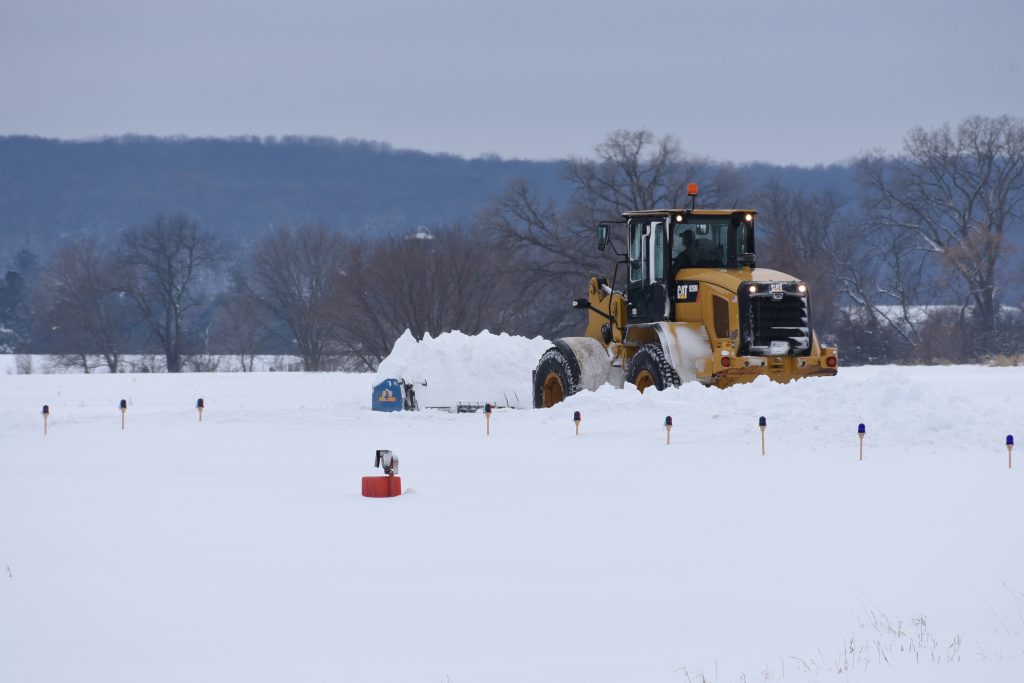 KAGE SnowStorm Pushing Snow on Airport Runway