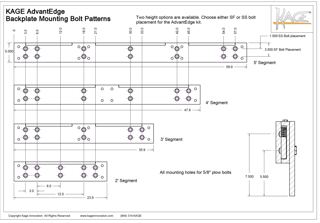 Advantedge Segment Bolt Pattern